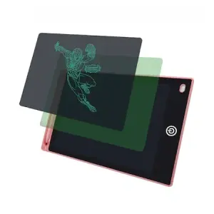 Tableta grafica de desenat pentru copii de 8.5 inch diagonala, cu buton de stergere si creion - Roz - Img 7