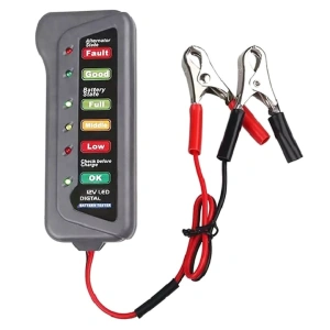 Tester pentru baterie auto 12V, 15A, lungime cablu 25 cm, dimensiuni 12x5.2x1.8 cm - echipament de diagnosticare compact si eficient Verifica rapid si precis starea bateriei autoturismului tau cu ajut - Img 2