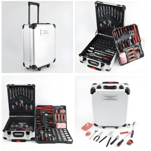 Trusa scule 187 piese multifunctionala, otel carbon, valiza cu roti si organizare inteligenta, profesionala si compacta - Img 6