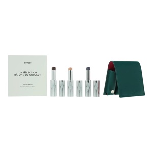 Deep Teal Set Byredo: Colour Stick, Multifunctional, Eyeshadow Stick, 509, Solar Flare, 3.5 g + Colour Stick, Multifunctional, Eyeshadow Stick, Kumato Face, 3.5 g + Colour Stick, Multifunctional, Eyeshadow Stick, Flower Play, 3.5 g + Byredo, GWP Leather P