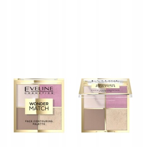 Eveline Cosmetics, Wonder Match, Contouring Palette, 4 Shades, 01, 10.8 g