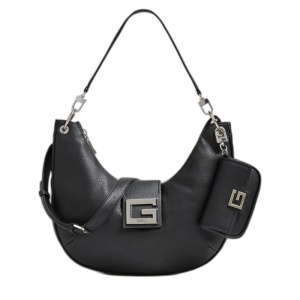 Guess, Brightside, Polyurethane, Textile Bag, Mini, Black, For Women