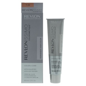 Revlon, Revlonissimo Colorsmetique, Permanent Vopsea de păr, 7.24 Coppery Pearl Blonde, 60 ml