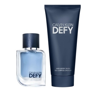 Set Calvin Klein: Defy, Woody-aromatic, Shower Gel & Shampoo 2-In-1, 100 ml + Defy, Apă de toaletă, For Men, 50 ml