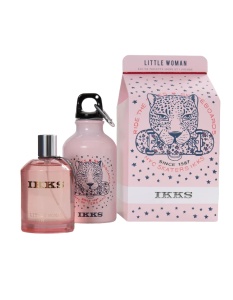 Set Ikks: Little Woman, Apă de toaletă, For Women, 100 ml + Little Woman, GWP Glass Water Bottle Pink
