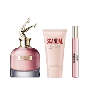 Set Jean Paul Gaultier: Scandal, Apă de parfum, For Women, 50 ml + Scandal, Apă de parfum, For Women, 6 ml *Miniature + Scandal, Hydrating, Body Lotion, 75 ml