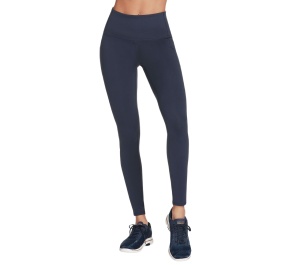 Skechers, GoWalk, Sports Women Synthetic Leggings, Dark Blue, Size 10