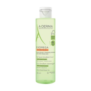 A-Derma, Exomega Control, Anti-Scratching & Soothing, Cleansing Gel, For Hair & Body, 200 ml