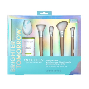 Brighter Tomorrow Set EcoTools: EcoTools, Blending, Foundation Brush + EcoTools, Blending, Concealer Brush + EcoTools, Diffuse, Eyeshadow Brush + EcoTools, Brush & Sponge Cleanser Lotion, 7.39 ml + EcoTools, Blending, Blush Brush + EcoTools, Makeup Sponge