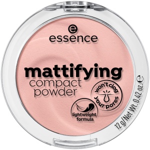 Essence, Mattifying Compact Powder, Matte Finish, Compact Powder, 10, Light Beige, 12 g