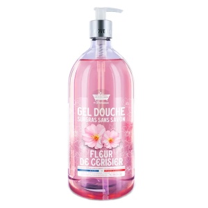 Les Petites Bains de Provence, Cherry Blossom, Shower Gel, For Sensitive Skin, 1000 ml