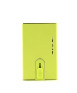Piquadro, Empire, Leather Card Holder, Square Sliding System, PP4825EMR-3, Green, For Men