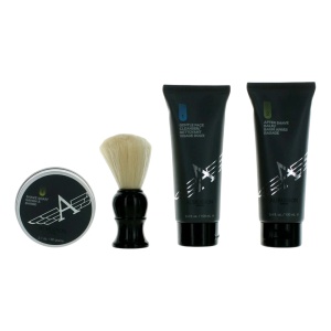 Set Aubusson: Cruiser, Eliminates Impurities, Cleansing Cream, 100 ml + Cruiser, Calming, After-Shave Balm, 100 ml + Cruiser, Shaving Soap, 60 g + Cruiser, Wooden, Face Shaving Brush, Black
