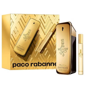 Set Paco Rabanne: 1 Million, Apă de toaletă, For Men, 100 ml + 1 Million, Apă de toaletă, For Men, 10 ml