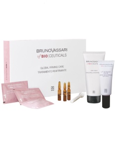 Global Firming Care Treatment Set Bruno Vassari: Bio Ceuticals, Green Tea, Exfoliating Powder, x3 pcs + Bio Ceuticals, Vitamin C, Ampoules Treatment Serum, For Women, x3 pcs + Bio Ceuticals Stay Tight, Cream Mask + Bio Ceuticals Lift Intensive, Lifting, C