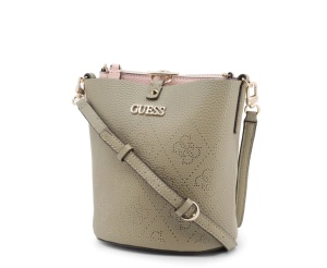 Guess, Amara, Polyester, Textile Handbag, 4G Logo, Green, HWSG8493010, 22 x 20.5 x 14 cm