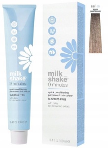 Milk Shake, 9 Minutes, Amino Acid Complex, Permanent Vopsea de păr, 8.8 Moka Light Blond, 100 ml