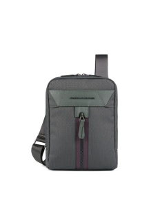Piquadro, Trakai, Shoulder Bag, Textile Crossbody Bag, Green, 16 x 22 x 4 cm, For Men