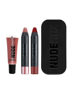 Set Nudestix: Red Hot Lips Mini Kit Royal, Ruj cremă, 04, Nude, 2 ml + Red Hot Lips Mini Kit Royal, Ruj cremă, Posh, 2.5 ml