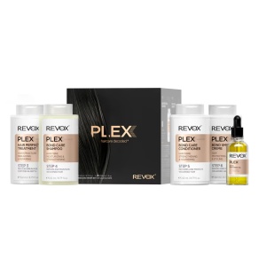 Set Revox B77: Plex Bond Step 3, Hair Cream Treatment, Anti-Breakage, 260 ml + Plex Bond Step 4, Șampon, For Strengthening, 260 ml + Plex Bond Step 5, Balsam, Restores, 260 ml + Plex Bond Step 6, Hair Cream Treatment, Repairing, 260 ml + Plex Bond Step 7,