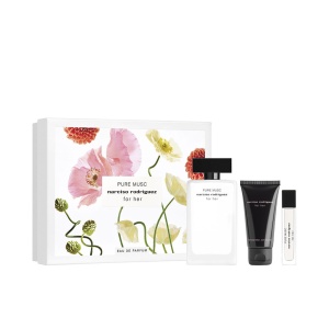 Xmas 2023 Set Narciso Rodriguez: Pure Musc, Apă de parfum, For Women, 100 ml + Pure Musc, Apă de parfum, For Women, 10 ml + Pure Musc, Hydrating, Body Lotion, 50 ml