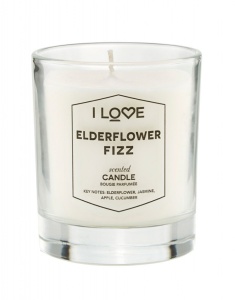 I Love, Elderflower Fizz, Raspberry, Scented Candle, 160 g