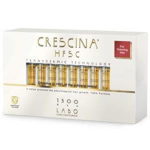 Labo, Crescina, Transdermic HFSC 1300, For Growth Stimulation, Ampoules Treatment Serum, For Scalp, For Men, 20 pcs, 3.5 ml