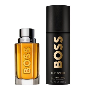 Set Hugo Boss: The Scent, Spicy, Deodorant Spray, For Men, 150 ml + The Scent, Apă de toaletă, For Men, 50 ml
