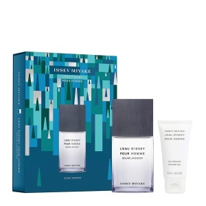 Set Issey Miyake: L'Eau d'Issey, Moisturizing, Shower Gel, For All Skin Types, 50 ml + L’Eau D’Issey Pour Homme Solar Lavender, Apă de toaletă, For Men, 50 ml