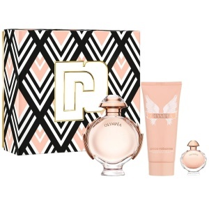 Set Paco Rabanne: Olympea, Apă de parfum, For Women, 80 ml + Olympea, Hydrating, Body Lotion, 100 ml + Olympea, Apă de parfum, For Women, 5 ml