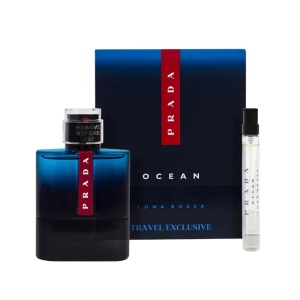 Set Prada: Luna Rossa Ocean, Apă de toaletă, For Men, 100 ml + Luna Rossa Ocean, Apă de toaletă, For Men, 10 ml