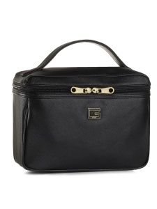 Guess, Nohea Accessories, Synthetic Leather, Textile Bag, Cosmetics, Black, PWNOHE P0360, For Women, 29.5 x 18.5 x 15 cm
