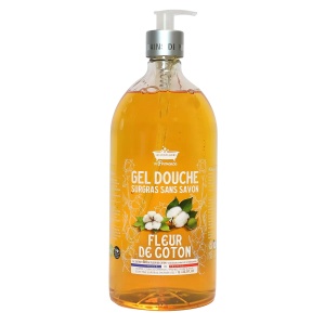 Les Petites Bains de Provence, Fleur de Coton, Shower Gel, For Sensitive Skin, 1000 ml