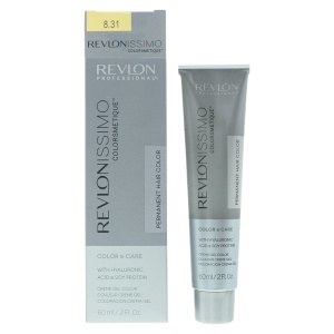 Revlon, Revlonissimo Colorsmetique, KER-HA Complex, Permanent Vopsea de păr, 8.31 Light Beige Blonde, 60 ml
