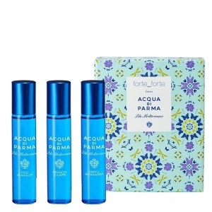 Set Acqua di Parma: Blu Mediterraneo Arancia di Capri, Apă de toaletă, Unisex, 12 ml + Blu Mediterraneo - Fico di Amalfi, Apă de toaletă, Unisex, 12 ml + Blu Mediterraneo - Mirto di Panarea, Apă de toaletă, Unisex, 12 ml