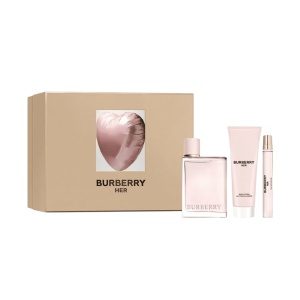 Set Burberry: Her, Apă de parfum, For Women, 100 ml + Her, Apă de parfum, For Women, 10 ml + Her, Moisturizing, Body Lotion, 75 ml