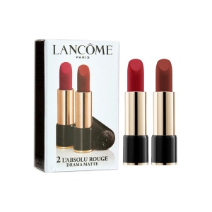 Set Duo, Lancome, L'Absolu Rouge, Matte, Ruj cremă, 290, Drama, 2 pcs, 3.4 g