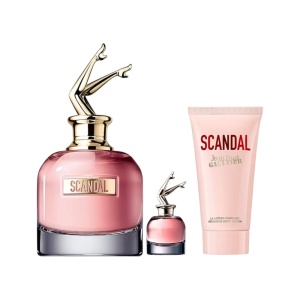 Set Jean Paul Gaultier: Scandal, Apă de parfum, For Women, 80 ml + Scandal, Hydrating, Body Lotion, 75 ml + Scandal, Apă de parfum, For Women, 6 ml *Miniature
