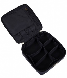 Guess, Holdall, Synthetic Leather, Textile Bag, Jewelry Case, Black, For Women, 18 x 6 x 18cm