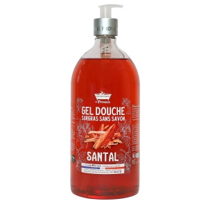 Les Petites Bains de Provence, Santal, Shower Gel, For Body, Face & Hair, For Sensitive Skin, 1000 ml