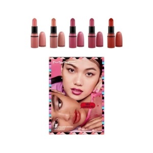 Mini Lipstick Kit Set MAC: Amplified, Matte, Ruj cremă, You Can't Chili With Us, 1.8 g *Miniature + Amplified, Matte, Ruj cremă, Double Date, 1.8 g *Miniature + Amplified, Matte, Ruj cremă, Velvet Teddy, 1.8 g *Miniature + Amplified, Matte, Ruj cremă, Pac