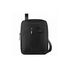 Piquadro, Brief 2, Nylon And Leather, Textile Crossbody Bag, Black, CA1816BR2/N, For Men