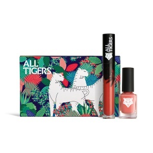 Set All Tigers: Natural & Vegan, Ruj lichid, 683, Make Your Mark, 8 ml + Natural & Vegan, Vegan, Ojă, 196, Take Your Chance, 11 ml