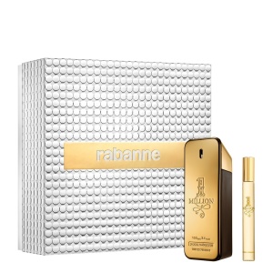 Set Paco Rabanne: 1 Million, Apă de toaletă, For Men, 100 ml + 1 Million, Apă de toaletă, For Men, 10 ml