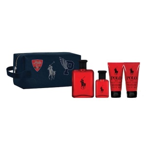 Set Ralph Lauren: Polo Red, Apă de toaletă, For Men, 125 ml + Polo Red, Apă de toaletă, For Men, 40 ml + Polo Red, Moisturizing, After-Shave Balm, 50 ml + Polo Red, Shower Gel & Shampoo 2-In-1, 50 ml
