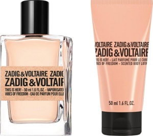 Set Zadig & Voltaire: This Is Her! Vibes Of Freedom, Apă de parfum, For Women, 50 ml + This Is Her! Vibes Of Freedom, Hydrating, Body Lotion, 50 ml
