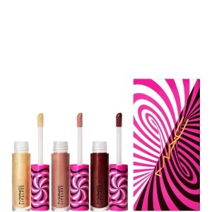 Tiny Tricks Set MAC: Lipglass, Luciu de buze, Optical Delusion, 2.4 g + Lipglass, Luciu de buze, Tiktalk of the Town, 2.4 g + Lipglass, Luciu de buze, Gilty of Trickery, 2.4 g