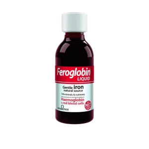 Vitabiotics, Feroglobin, Iron, Folic Acid, Vitamin B12, B6 & Zinc, Contributes To The Normal Formation Of Red Blood Cells & Hemoglobin, Syrup, 200 ml