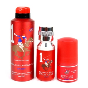 Gift Set Beverly Hills Polo Club: 1982 - Sport 1, Apă de toaletă, For Men, 50 ml + 1982 - Sport 1, Anti-Perspirant, Deodorant Spray, For Men, 175 ml + 1982 - Sport 1, Anti-Perspirant, Deodorant Roll-On, For Men, 50 ml