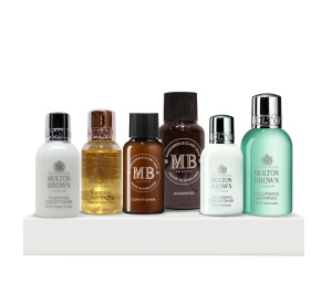 Hair Therapy Discovery Set Molton Brown: Indian Cress, Șampon, For Purifying, 30 ml + Indian Cress, Balsam, For Purifying, 30 ml + Mandarin & Clary Sage, Balsam, For Repairing, 30 ml + Molton Brown, Kumudu, Șampon, For Volume, 50 ml + Molton Brown, Kumudu